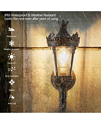 Streamdale Furniture Vintage Outdoor Wall Sconce with Clear Glass for Patio & Entryway