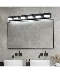 Streamdale Furniture Modern Bathroom Vanity Lighting 6-Light Led Vanity Lights Over Mirror Bath Wall Lighting