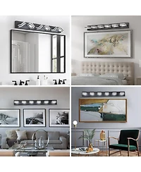 Streamdale Furniture 6-Light Led Vanity Light Sleek, Dimmable, Energy-Efficient