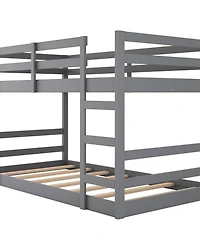 Streamdale Furniture Twin Over Twin Bunk Bed with Ladder