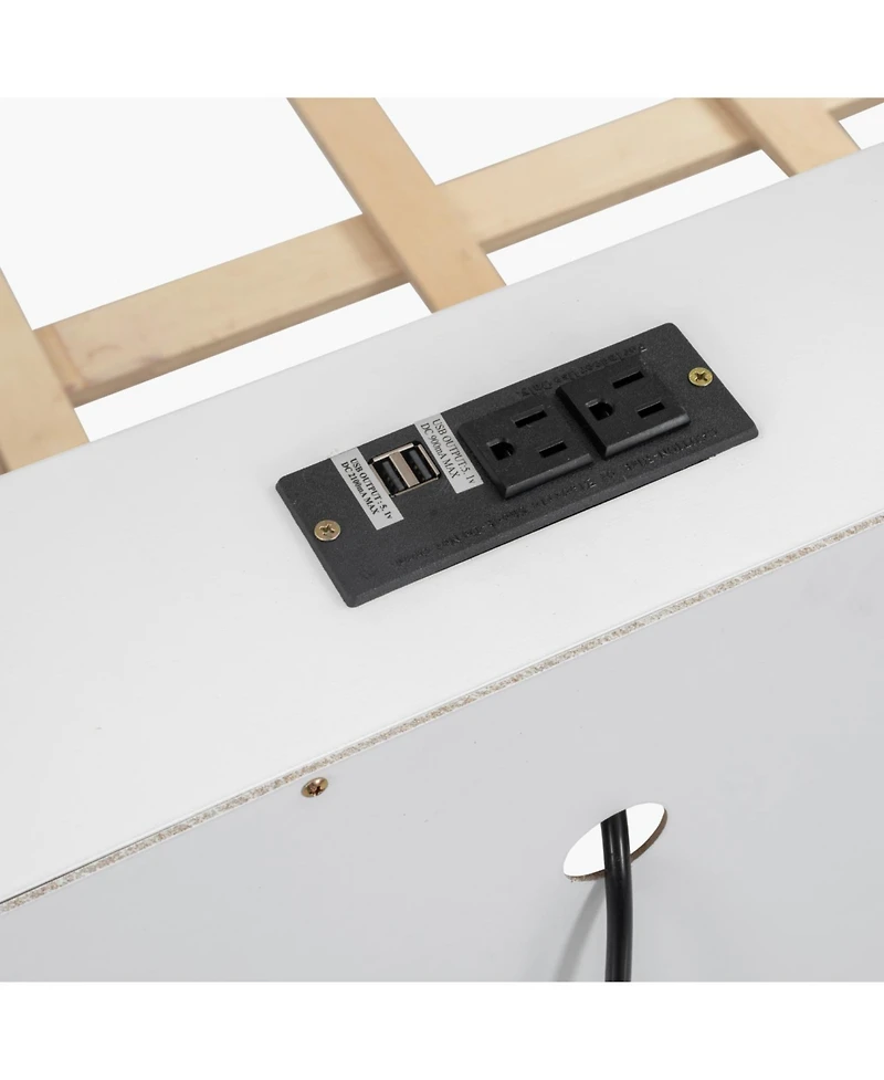 Streamdale Furniture Twin Xl/Queen Bunk Bed Storage & Usb