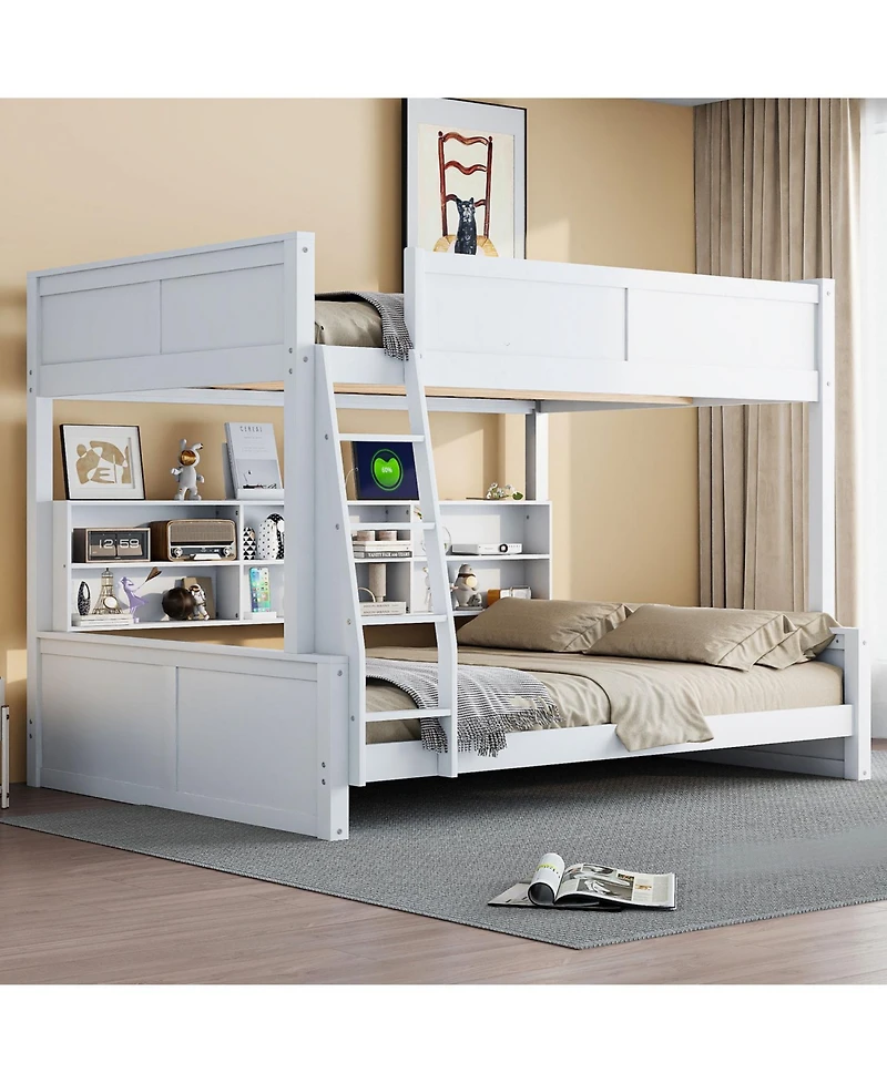 Streamdale Furniture Full Xl/Queen Bunk Bed Storage & Usb