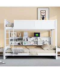 Streamdale Furniture Full Xl/Queen Bunk Bed Storage & Usb