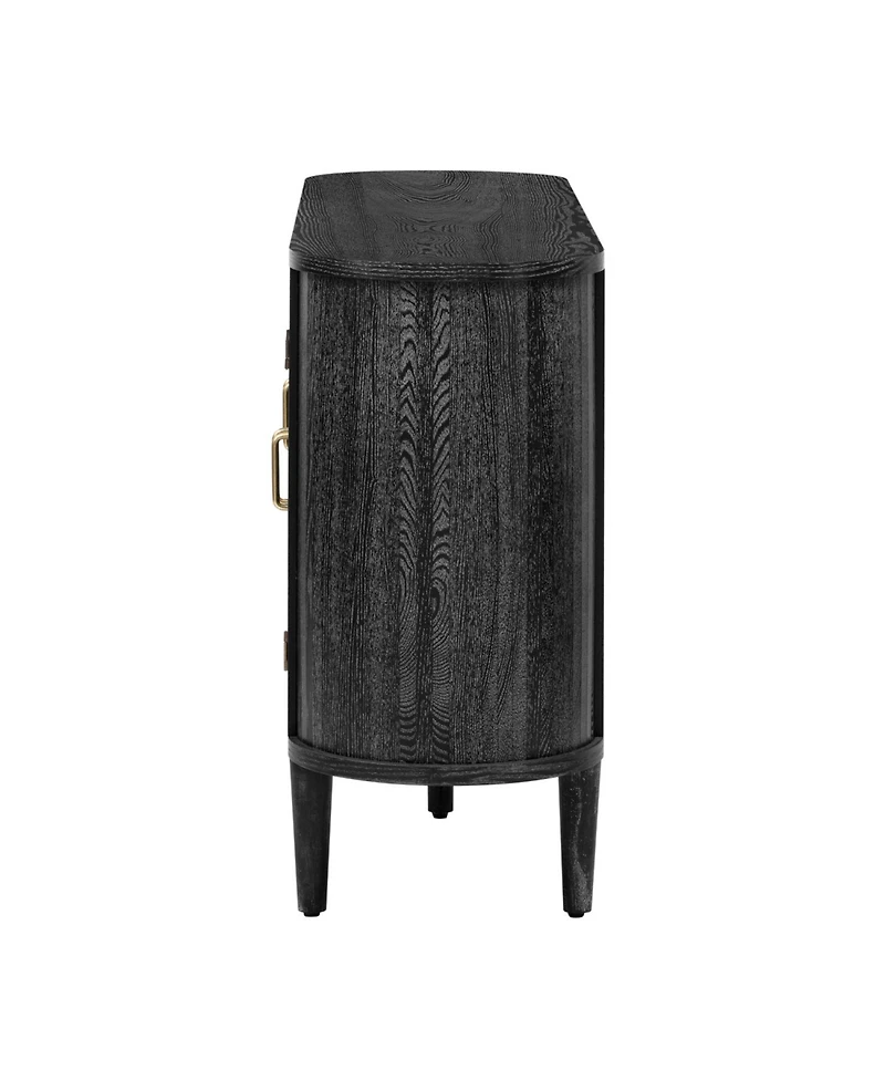 Streamdale Furniture Farmhouse Sideboard Cabinet with Glass Doors