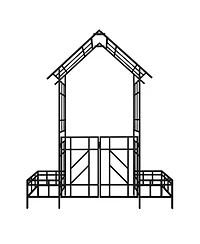Streamdale Furniture Metal Garden Arch with Gate & Planters