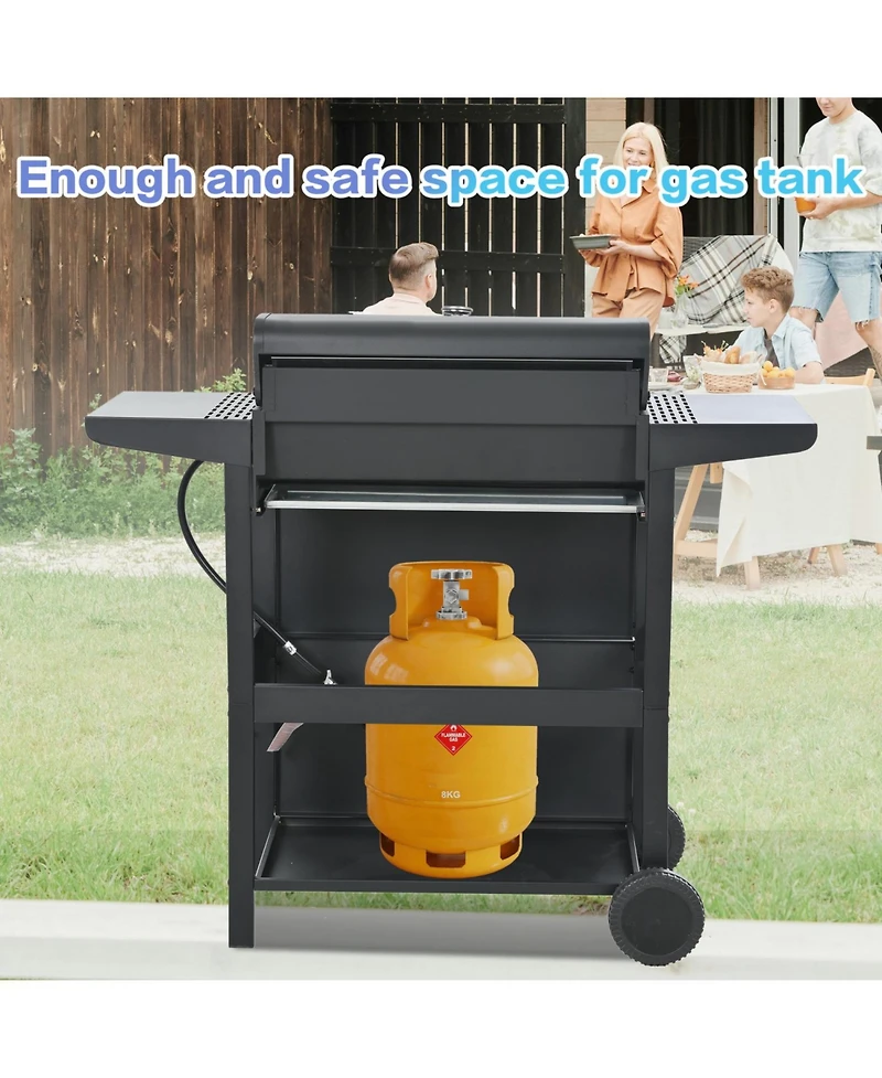 Streamdale Furniture Propane 4-Burner Bbq Grill Stainless Steel 34 000 Btu