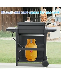 Streamdale Furniture Propane 4-Burner Bbq Grill Stainless Steel 34 000 Btu