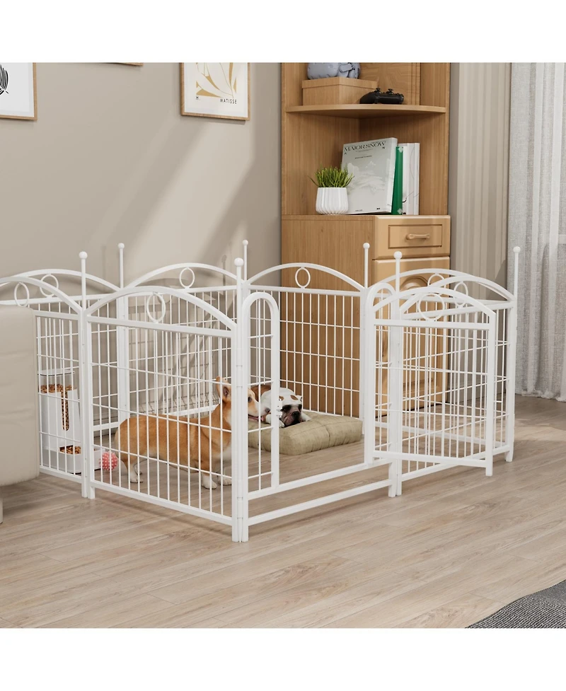 Streamdale Furniture Dog Playpen 24" 8 Panel Metal Pet Fence