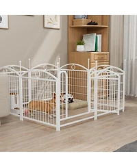 Streamdale Furniture Dog Playpen 24" 8 Panel Metal Pet Fence