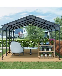 Streamdale Furniture 12x21 Ft Heavy Duty Galvanized Steel Carport