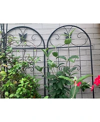 Streamdale Furniture Metal Garden Trellis 2-Pack for Climbing Plants