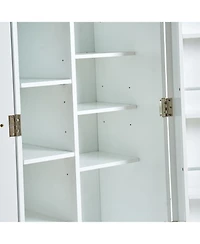 Streamdale Furniture White Kitchen Pantry Cabinet with Adjustable Shelves