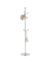 Streamdale Furniture Modern Silver & Gold Coat Rack - 72 Inch, Detachable Bracket