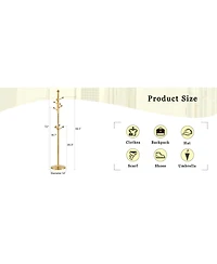 Streamdale Stainless Steel Coat Rack - Wood Bracket, 72" Raised Design (Silver Opt.)