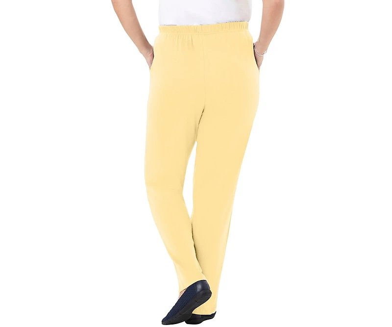 Woman Within Women's 7-Day Knit Straight Leg Pant