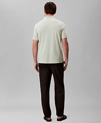 Calvin Klein Men's Short Sleeve Stretch Jacquard Polo Shirt