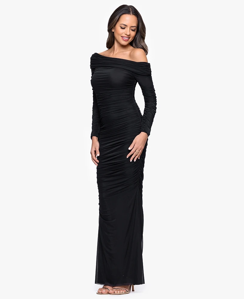 Betsy & Adam Petite Asymmetrical Dress