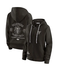 Wear by Erin Andrews Women's Black Golden State Valkyries Vintage Full-Zip Raglan Hoodie