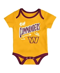 Outerstuff Infant 3-Piece Washington Commanders All Day Play Bodysuit Set