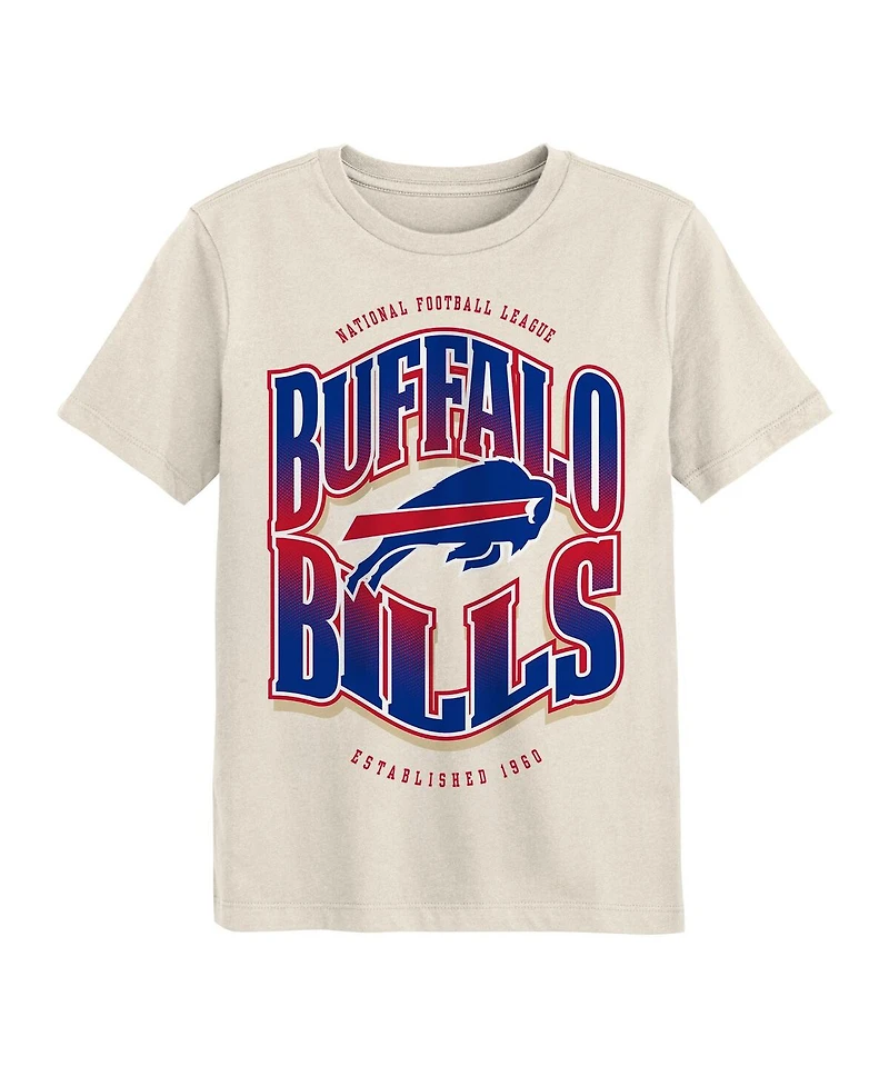 Outerstuff Big Boys and Girls Cream Buffalo Bills Huddle T-Shirt