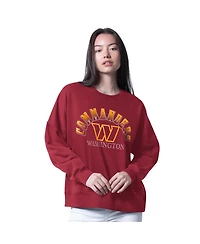 G-iii 4Her by Carl Banks Women's Burgundy Washington Commanders Oversized Feud Sweatshirt
