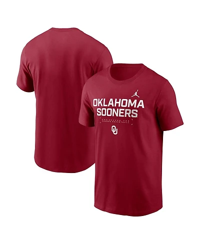 Jordan Men's Crimson Oklahoma Sooners 2025 Courtside Basketball Performance T-Shirt