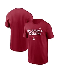 Jordan Men's Crimson Oklahoma Sooners 2025 Courtside Basketball Performance T-Shirt