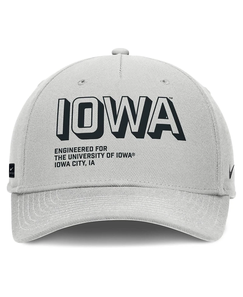 Nike Men's Gray Iowa Hawkeyes 2025 Sideline Dust Pinched Rise Adjustable Hat