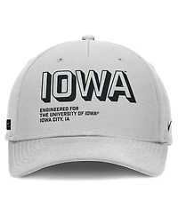 Nike Men's Gray Iowa Hawkeyes 2025 Sideline Dust Pinched Rise Adjustable Hat