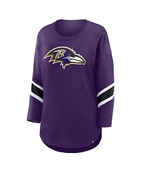Fanatics Women's Purple Baltimore Ravens Redzone 3/4-Sleeve T-Shirt