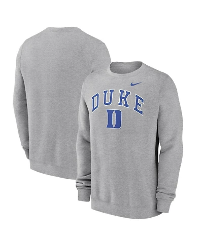 Nike Men's Gray Duke Blue Devils Arch Pullover Sweatshirt