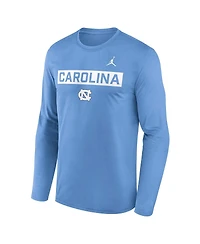 Jordan Men's Light Blue North Carolina Tar Heels Primetime Campus 2-Hit Legend Dri-fit Long Sleeve T-Shirt