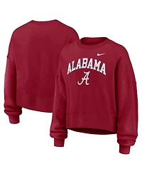 Nike Women's Crimson Alabama Tide Oversized Phoenix Arch Pullover Sweatshirt