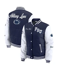 Wear by Erin Andrews Women's Navy Penn State Nittany Lions Varsity Puffer Jacket