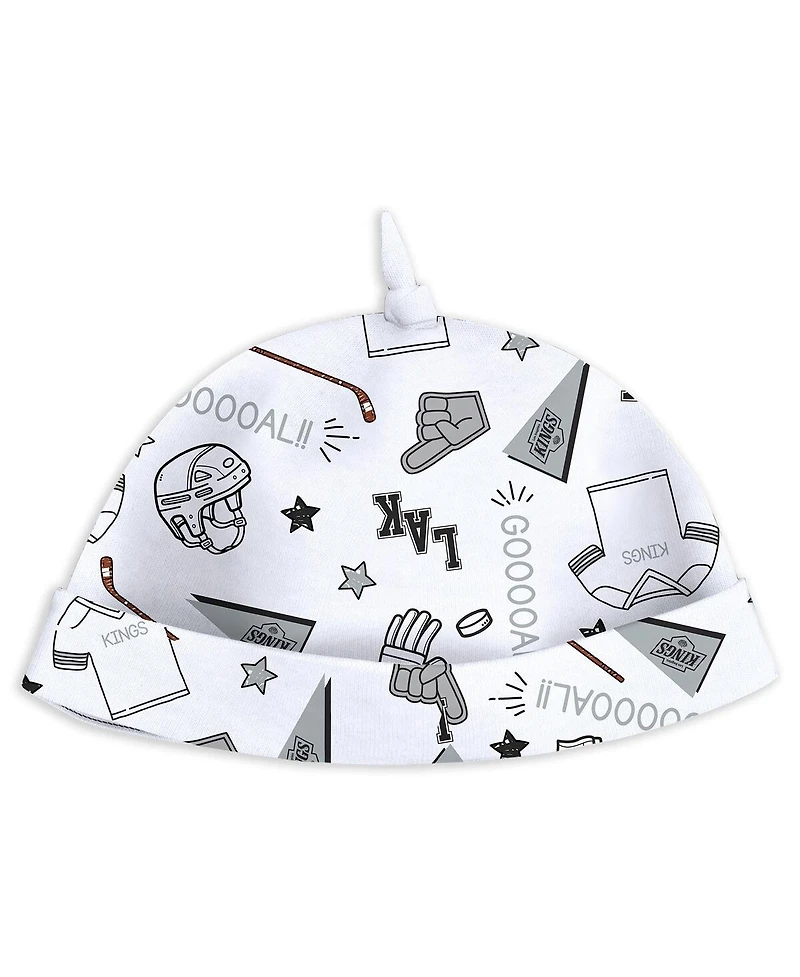 Wear by Erin Andrews Baby Boys and Girls Los Angeles Kings Sleep Play Sleeper Set with Bib