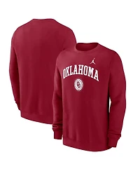 Jordan Men's Crimson Oklahoma Sooners Arched Seal Pullover Sweatshirt