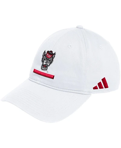 Adidas Men's White Nc State Wolfpack Locker Room Adjustable Slouch Hat