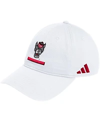 Adidas Men's White Nc State Wolfpack Locker Room Adjustable Slouch Hat