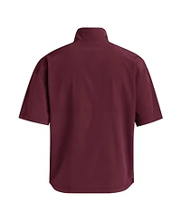 Adidas Men's Maroon Texas A M Aggies Woven Quarter-Zip Short Sleeve Pullover Sweatshirt