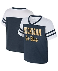 Colosseum Girls Toddler Navy Michigan Wolverines Space Opera T-Shirt