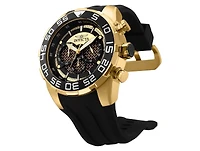 Invicta Men's Speedway Quartz Multifunction Black, Gold Dial Silicon Watch