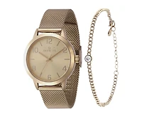 Invicta Women's Wildflower Quartz 3 Hand Gold Dial Watch