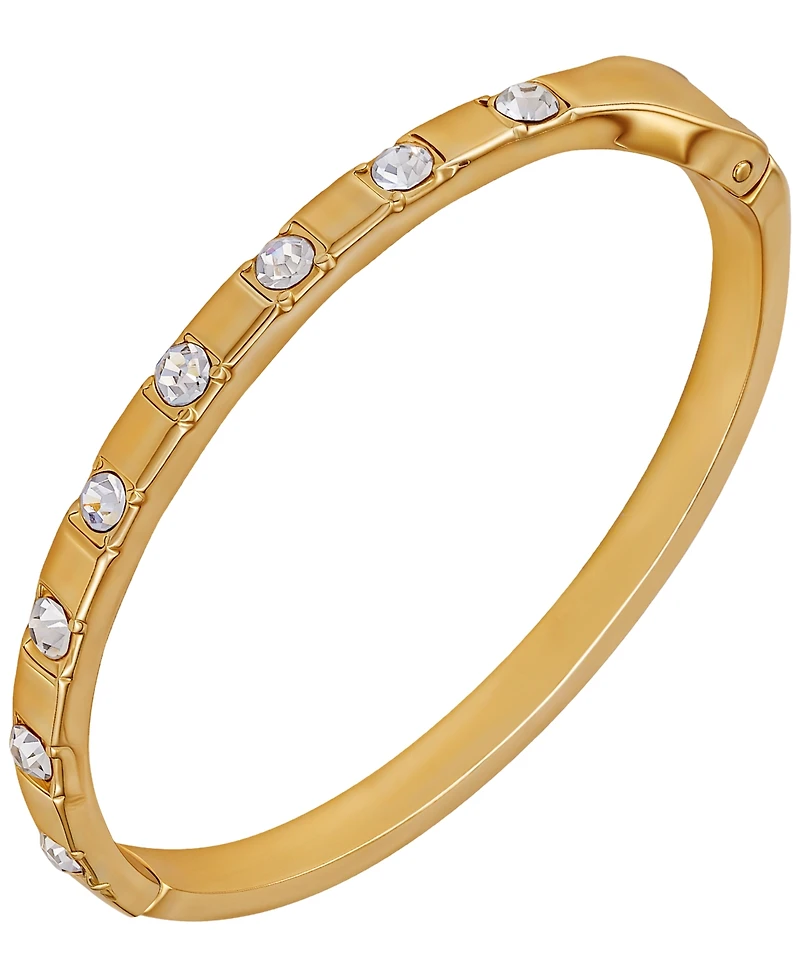 Guess Rhinestone Gold-Tone Bangle Bracelet