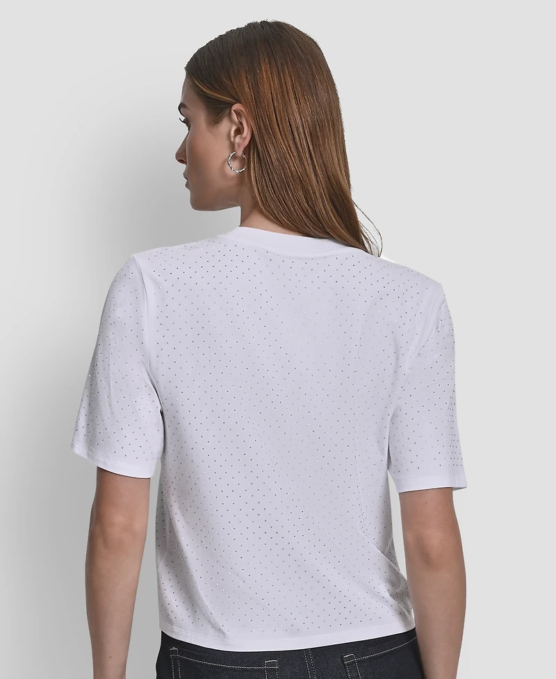 Dkny Women's Embellished Crewneck Top