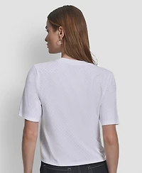 Dkny Women's Embellished Crewneck Top