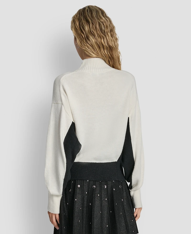 Dkny Women's Colorblock Turtleneck Sweater