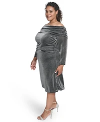 Vince Camuto Plus Size Glitter Knit Midi Dress