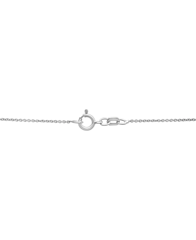Macy's Lab Grown Blue Sapphire (3/4 ct. t.w.) and White Sapphire (1/3 ct. t.w.) Twist Pendant in Sterling Silver