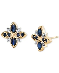 Macy's Sapphire Earrings (3/4 ct. t.w.) in 14k Yellow Gold