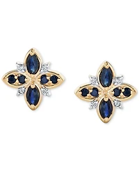 Macy's Sapphire Earrings (3/4 ct. t.w.) in 14k Yellow Gold